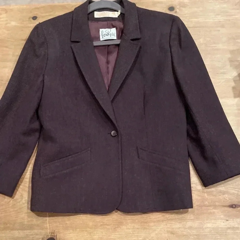 Pendleton Vintage Lou Rose Santa Barbara 100% Wool Blazer Sm/Med Preppy Elegant